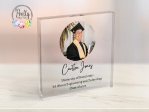 Free Standing Acrylic Photo Block For Gradutes When Graduating