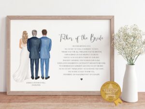 Personalised print for the father of the bride