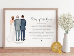 Personalised print for the father of the groom