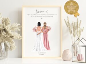 Personalised Thank you bridesmaid print