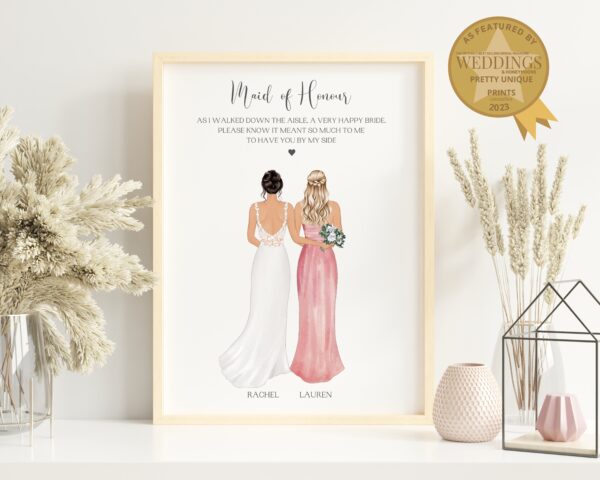 Gift For Maid Of Honour From Bride On Wedding Day