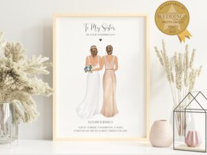 Personalised Gift For Sisters Wedding Day