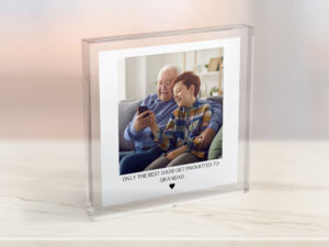 Grandad And Grandchild Polaroid Photo