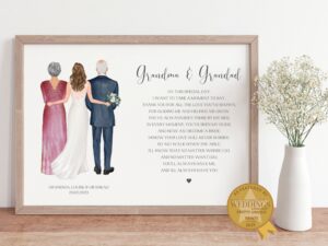 Gift For Grandparents of the Bride On Her Wedding Day