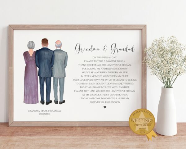 Personalised Gift for the Grandarents of the Groom.