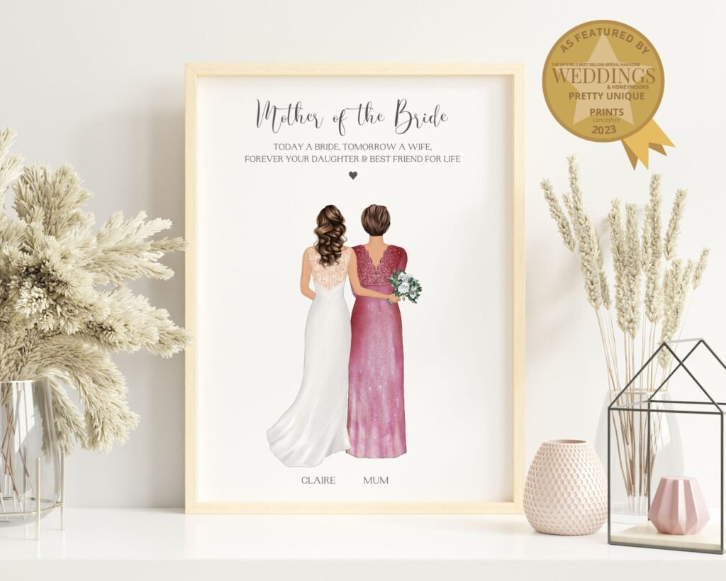 Personalised print for the mother of the bride