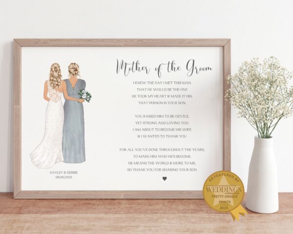 Personalised Gift From The Bride To The Mother Of The Groom