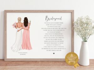 Personalised Thank You Bridesmaid Gift