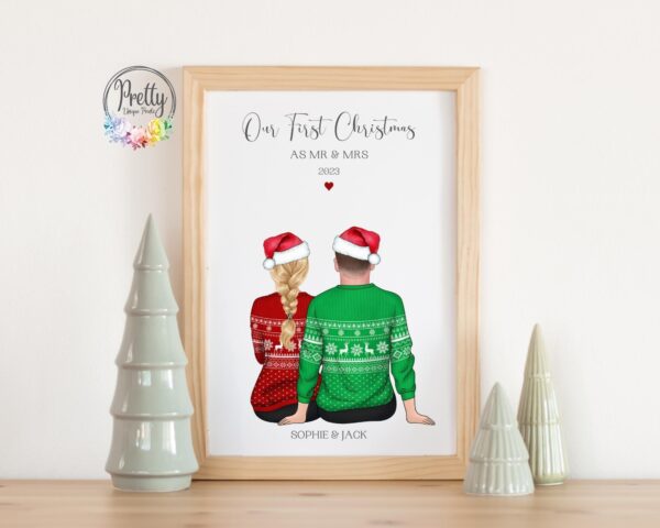 Christmas Gift For Newlyweds. First Christmas As Mr and Mrs Gift