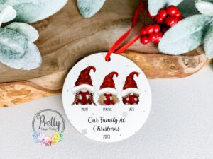 Gnome Family Christmas Bauble