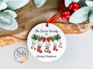 Family Christmas Stocking Bauble