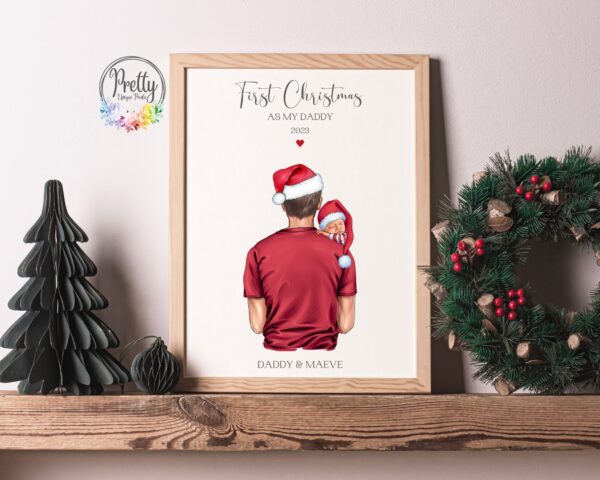 First Christmas As My Daddy Print