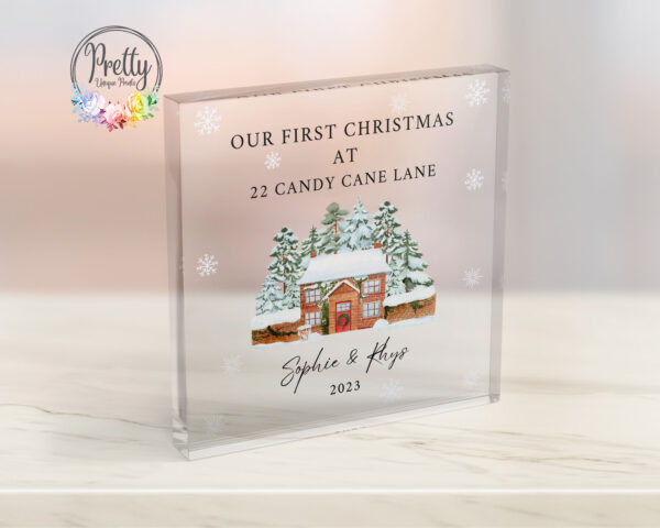 First Christmas In New Home Acrylic Block