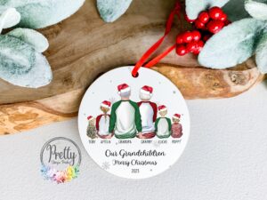 Personalised Christmas Bauble for Grandparents.