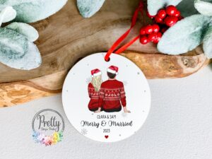 Merry and Married Christmas Tree Decoration