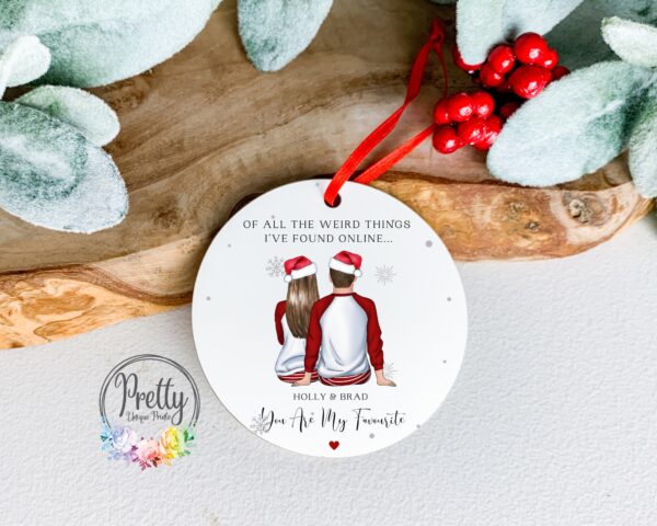Personalised Christmas Couple Bauble