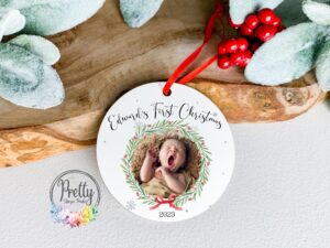 Baby Boy Christmas Bauble. First Christmas Bauble