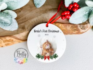 Kittens First Christmas Bauble with Photo