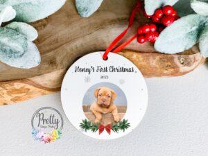 First christmas Bauble for Puppy with photo