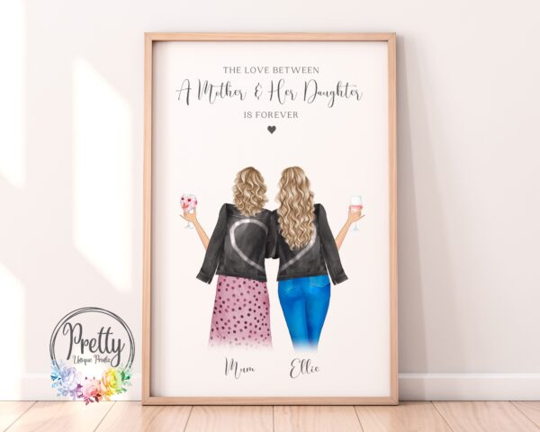 Personalised Print For Mum, Mother and Daughter Gift