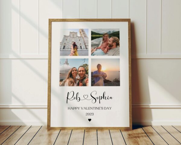 Personalised Couple Photo Gift. Photo Collage Gift