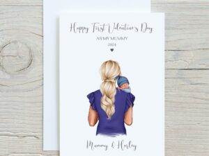 First Valentines Day As My Mummy Card, Babys First Valentine Card, Keepsake Valentines Card