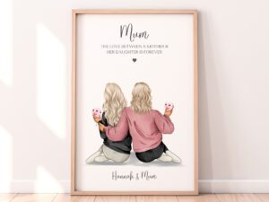 Gift for Mum From Daughter. Mum and Daughter Print. Mothers day Gift. Mum Birthday Gift
