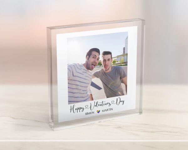 Personalised Valentines Day Photo Block