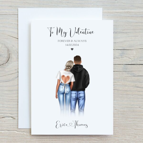 Personalised Valentine's Day Card For Couples.