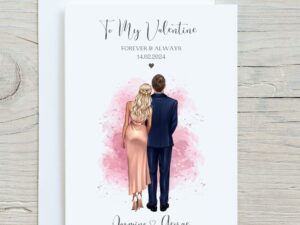 Personalised Valentines Day Card with couple on front