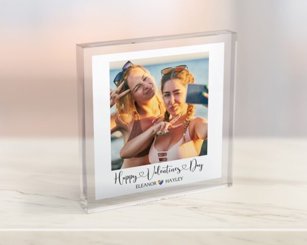 Personalised Valentines Day Photo Block