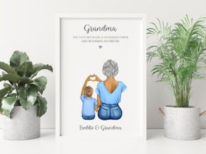 Grandma and Grandson Print