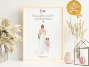 Thank you gift for flower girl on wedding day