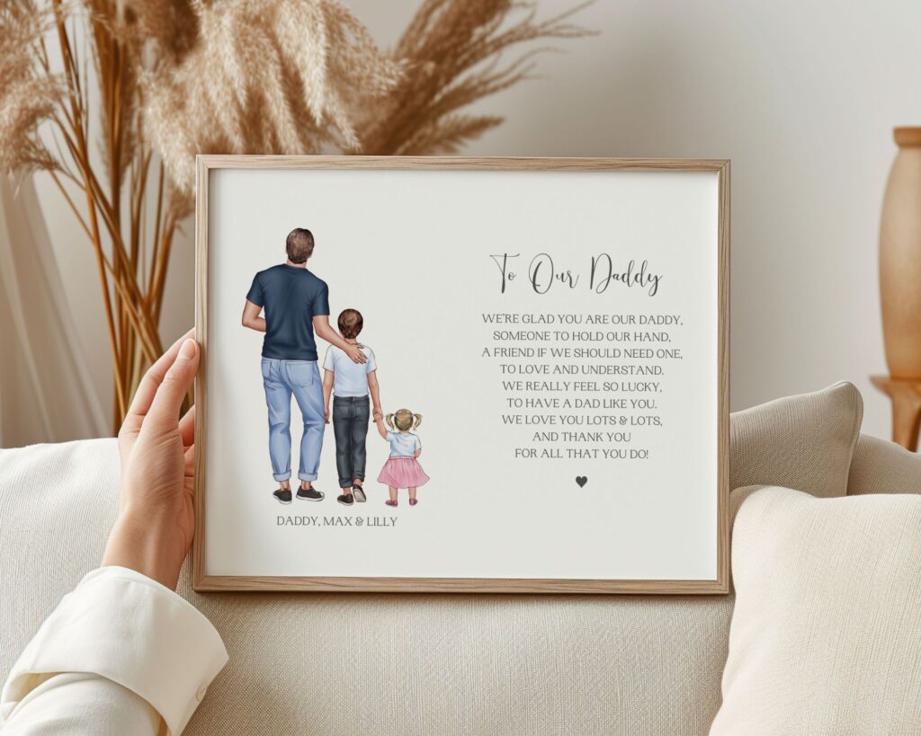 Personalised Fathers Day Gift For Daddy From Toddler and Child