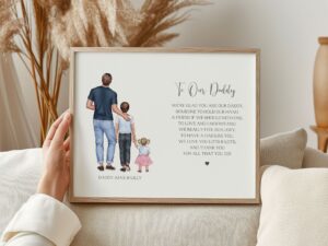 Personalised Fathers Day Gift For Daddy From Toddler and Child