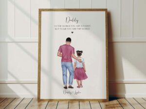 Personalised Dad and Child Print