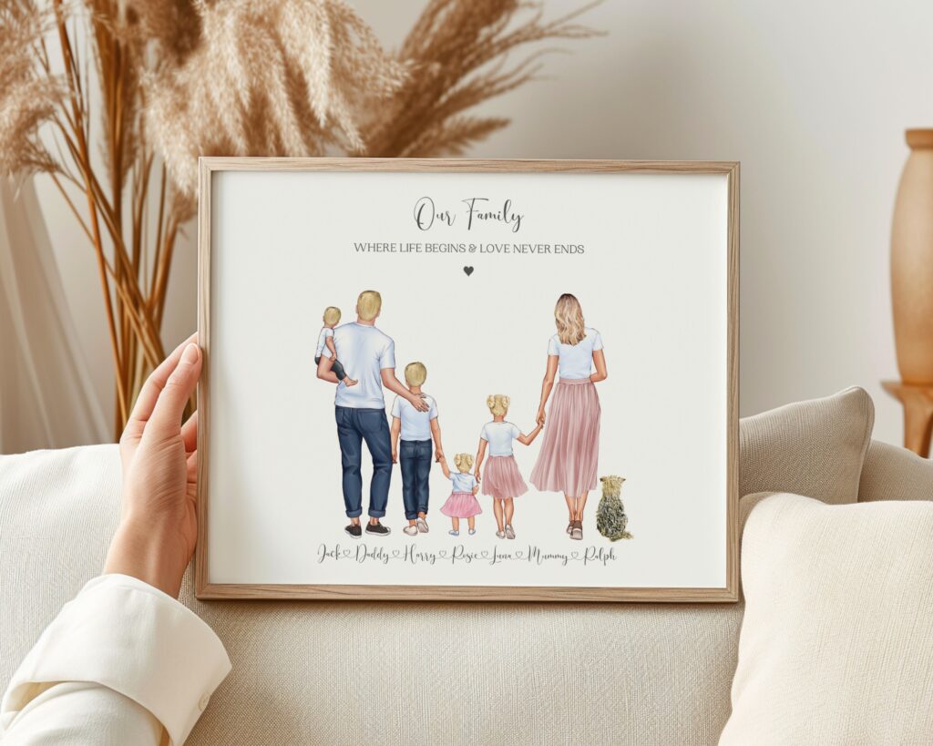 Personalised Standing Family Print