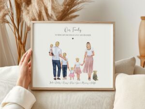 Personalised Standing Family Print