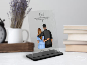 Father and Daughter Acrylic Plaque, Customised acrylic gift for Dad