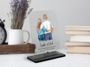 Acrylic Plaque With Dad and Daughter, including a quote