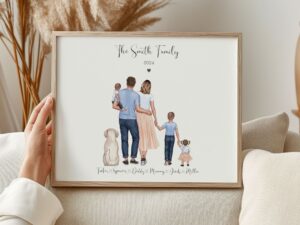 PErsonalised Family Print, customise characters and wording to match your family