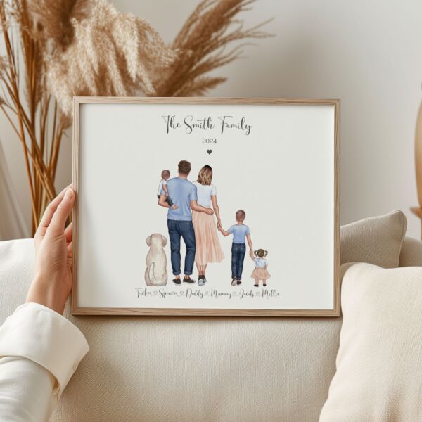 PErsonalised Family Print, customise characters and wording to match your family