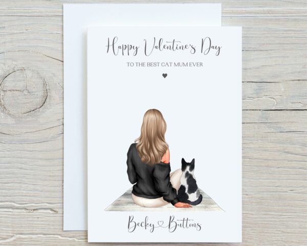 Cat Mum Valentines Card